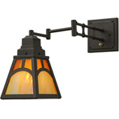 Craftsman/Mission Hill Top Swing Arm Lamp - Meyda 148050