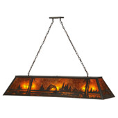 Rustic Northwoods Leaping Trout Island Light - Meyda 148726
