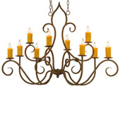 Traditional Clifton Oval Chandelier - Meyda 149170