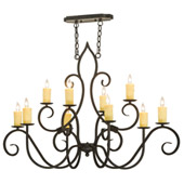 Traditional Clifton Oval Chandelier - Meyda 149204