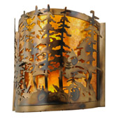 Rustic Tall Pines Wall Sconce - Meyda 149253