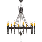 Traditional Amaury Gothic Ten Light Chandelier - Meyda 152118