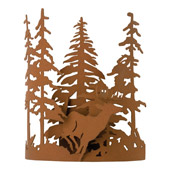 Rustic Deer Through The Trees Wall Sconce - Meyda 15261