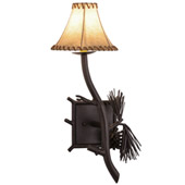 Rustic Lone Pine 10"W Right Wall Sconce - Meyda 152830