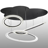 Contemporary Anillo TiltLED Shower Multi-Pendant Fixture - Meyda 152833