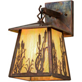 Reeds & Cattails 7"W Hanging Wall Sconce - Meyda 153778