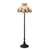 Tiffany Roseborder 62" High Floor Lamp - Meyda 153948