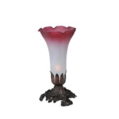 Victorian Pond Lily Pink/White  Accent Lamp - Meyda 15653
