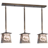 Rustic Moose Mica Hanging Pendant - Meyda Tiffany 15663