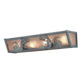Rustic Leaping Trout 24"W Vanity Light - Meyda 15679