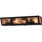 Rustic Leaping Trout 24"W Vanity Light - Meyda 158827