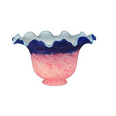 Fluted Bell 7"W Pink and Blue Shade - Meyda 15969