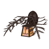 Rustic Valley View Pine Branch 16"W Wall Sconce - Meyda 166568