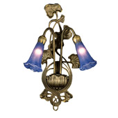 Victorian Pond Lily Blue Wall Sconce - Meyda 16677