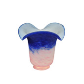 Fluted 5.5"W Pink and Blue Shade - Meyda 16738