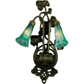 Victorian Pond Lily Green Wall Sconce - Meyda 17092