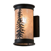 Rustic Tall Pine 5" Wide Wall Sconce - Meyda 173132