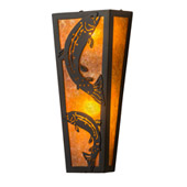 Rustic Leaping Trout 5"W Wall Sconce - Meyda 173307