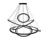 Contemporary Anillo Ellipse 73"L LED Cascading Chandelier - Meyda 174918