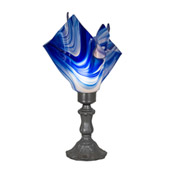 Handkerchief 14" High Curacao Swirl Accent Lamp - Meyda 176784