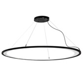 Contemporary Anillo Ellipse 73"L LED Oblong Pendant - Meyda 177553