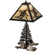 Alpine 22"H W/Lighted Base Table Lamp - Meyda 181467
