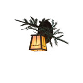 Rustic Valley View Pine Branch 16"W Left Wall Sconce - Meyda 182277