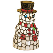 Snowman Tiffany Accent Lamp - Meyda 18461