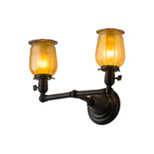 Traditional Revival 14.5"W Chelsea Favrile 2 LT Wall Sconce - Meyda 184766