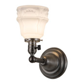 Traditional Revival Garland 5" Wide Wall Sconce - Meyda 187024