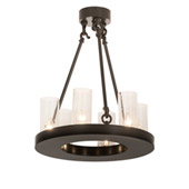 Transitional Loxley 18" Wide 6 Light Chandelier - Meyda 189306