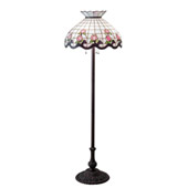 Tiffany Roseborder 62" High Floor Lamp - Meyda 190368