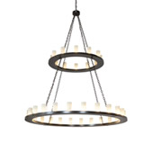 Transitional Loxley 72" Wide 36 Light Two Tier Chandelier - Meyda 190595