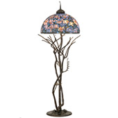 Tiffany Magnolia 75"H Floor Lamp - Meyda 190745