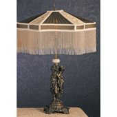 Victorian Persian Fringe Table Lamp with Three Graces Base - Meyda Tiffany 19230