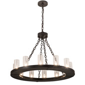 Transitional Loxley 36" Wide 12 Light Chandelier - Meyda 192501