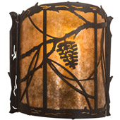 Rustic Whispering Pines 9" Wide Wall Sconce - Meyda 197900