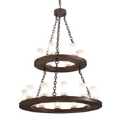 Transitional Loxley 36" Wide 18 LT Two Tier Chandelier - Meyda 197989