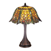 Tiffany Shell and Diamond Table Lamp - Meyda Tiffany 19876