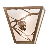 Rustic Whispering Pines 13" Wide Wall Sconce - Meyda 200156