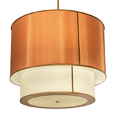 Cilindro 40" Wide Textrene Two Tier Pendant - Meyda 200419