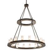 Transitional Loxley 48" Wide 16 Light Two Tier Chandelier - Meyda 202214