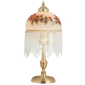 Victorian Rose Bouquet Roussillon 8" Wide Table Lamp - Meyda 202662