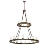 Transitional Loxley 60" Wide 28 Light Two Tier Chandelier - Meyda 202972