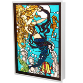 Mermaid Of The Sea 22" Wide X 29" High LED Backlit Window - Meyda 212842