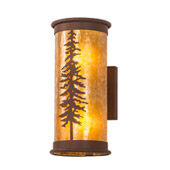 Rustic Tall Pine 6" Wide Wall Sconce - Meyda 215764