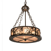 Rustic Whispering Pines 16" Wide Inverted Pendant - Meyda 215902