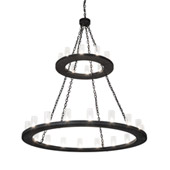 Transitional Loxley 60" Wide 28 Light Two Tier Chandelier - Meyda 219493