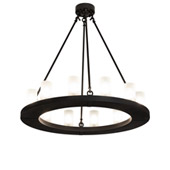 Transitional Loxley 36" Wide 12 Light Chandelier - Meyda 219660