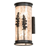 Rustic Tall Pine 6" Wide Wall Sconce - Meyda 223663